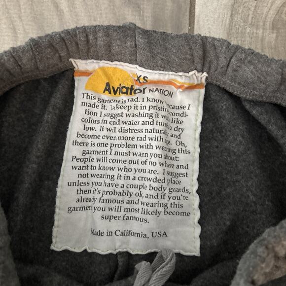 Aviator Nation 5 Stripe Rainbow Gray Jogger Pant Sweatpants Womens Sz XS Track - Picture 3 of 9